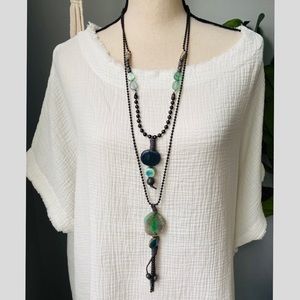 New STORM• HIGH LOW PENDANT BOHO NECKLACE